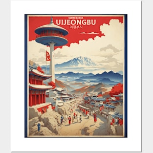 Uijeongbu South Korea Travel Tourism Retro Vintage Posters and Art